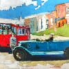 Sergei Novitchkov Untitled 18x18 Blue Car