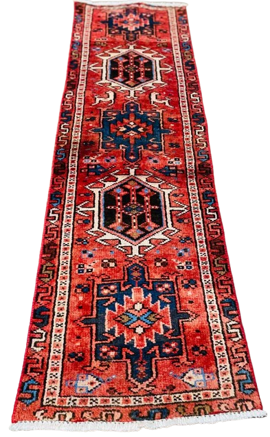 599444674_1405399394329005_5605488261250285899_n-removebg-preview Origin "Gharajeh" Hand Knotted Sheep Wool Persian Rug with Geometric Pattern 5'1" X 1'6"