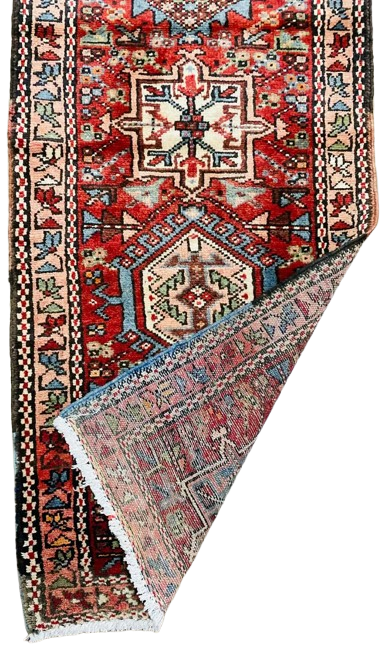 599608542_798095306643568_5969703663388655932_n-removebg-preview Origin "Gharajeh" Hand Knotted Sheep Wool Persian Rug with Geometric Pattern 6'10" X 2'2"