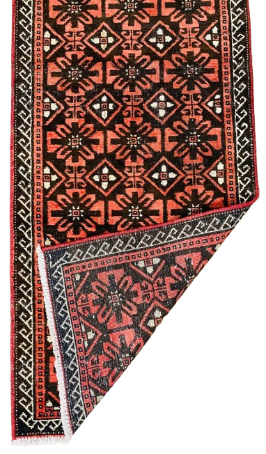 599610765_1829647227677018_6521929929999822517_n-removebg-preview Origin "Baluch" Hand Knotted Persian Rug with Repetitive Geometric Pattern 6'2" X 2'3"