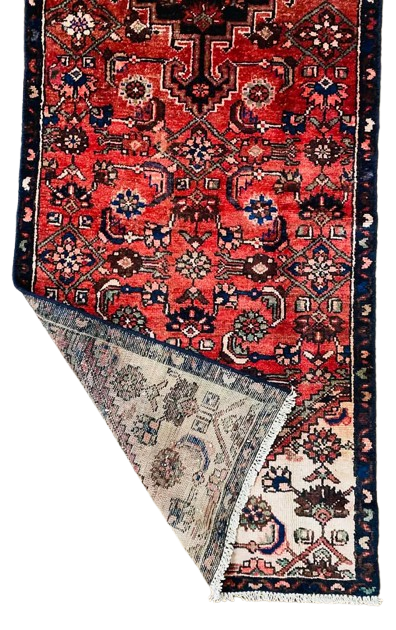 600316532_1188163442862150_8583706685157568991_n-removebg-preview Origin "Hamedan" Hand Knotted Sheep Wool Persian Rug Natural Dyes with Geometric and Tribal Motif Patterns 9'2" X 2'8"