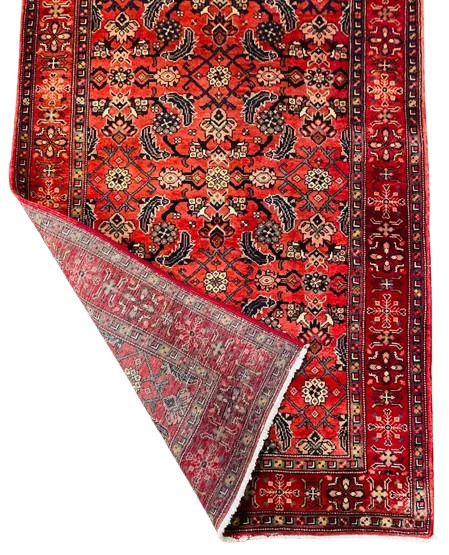 601198875_2049738185867732_1605952210734975844_n-removebg-preview Origin "Azarbayjan" Hand Knotted Sheep Wool Persian Rug with Geometric and Floral Patterns 10'7" X 3'8"