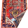 1983 Origin "Geravan" Hand Knotted Sheep Wool Persian Rug Natural Vegetable Dyes with Geometric Patterns 10'3" X 3'9"