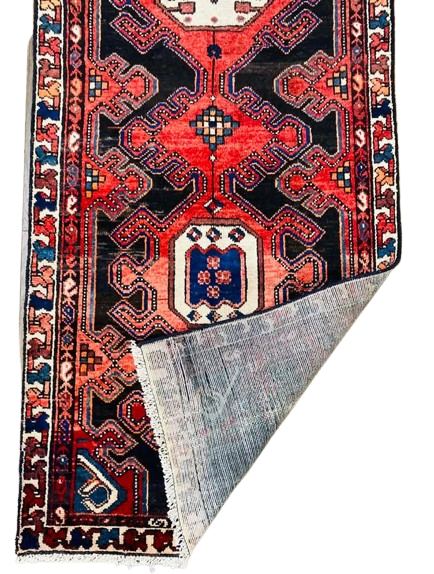 601339321_1221366273184924_1092981693253514504_n-removebg-preview Origin "Zanjan" Hand Knotted Sheep Wool Persian Rug Natural Dyes with Geometric Patterns 9'8" X 2'11"