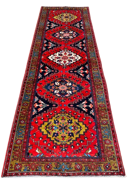604296933_1166197269007491_6896563809535022426_n-removebg-preview Origin "Gharajeh" Hand Knotted Persian Rug Geometric Shapes 11'3" X 3'7"