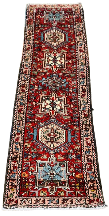 604453521_1165419595575290_2879906701523741135_n-removebg-preview Origin "Gharajeh" Hand Knotted Sheep Wool Persian Rug with Geometric Pattern 6'10" X 2'2"