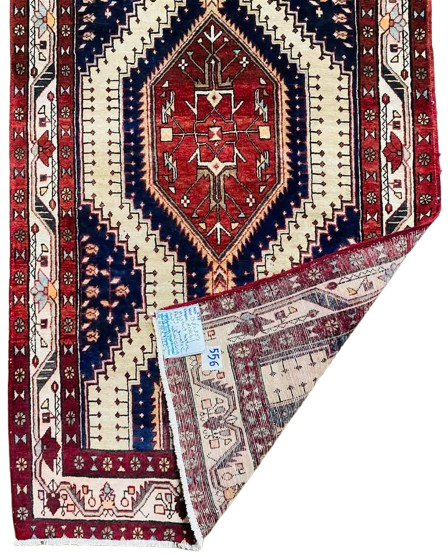 605027580_1246622867331377_5391762198903364479_n-removebg-preview Origin "Ardebil" Hand Knotted Sheep Wool Persian Rug Natural Dyes Geometric Pattern 13'8" X 3'5"