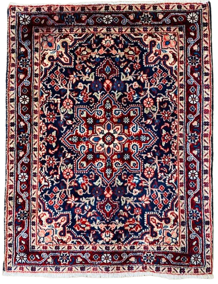 605241434_873194035304596_1607320717443036501_n-removebg-preview Origin "Hamedan" Hand Knotted Sheep Wool Persian Rug with Floral Pattern 2'11" X 2'2"