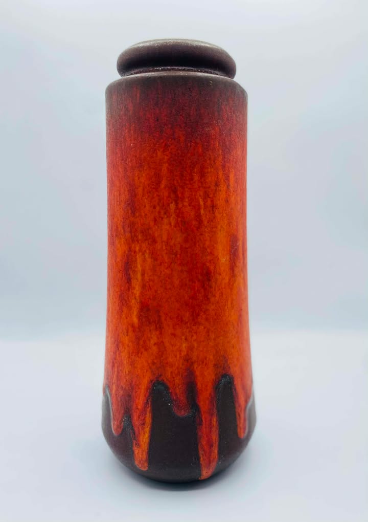 Mid Century Modern West Germany "Fat Lava" Art Pottery Vase by Scheurich