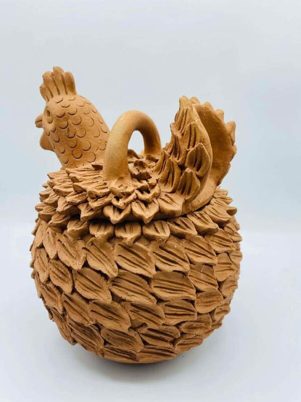 599512848_1593988691792809_5358005223206227547_n Handcrafted Terracotta Folk Art Style Studio Pottery Chicken Jar