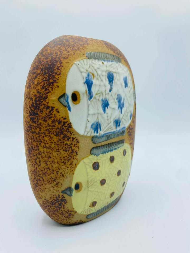Vintage Japanese Studio Pottery Fish Vase