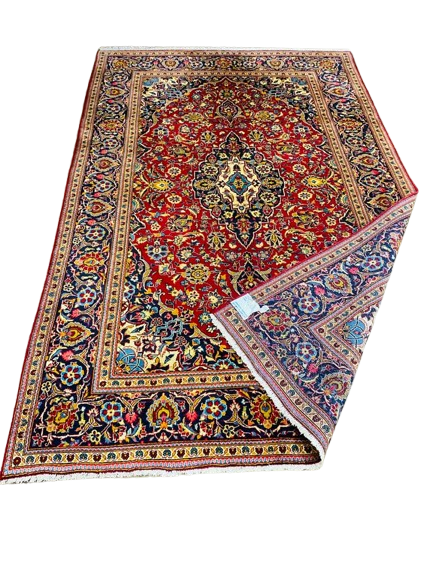 606448841_746452161845090_1796451504082733825_n-removebg-preview Origin "Kashan" Persian Tribal Rug Hand Knotted Natural Dyes with Geometric Floral Patterns 10'5" X 6'8"