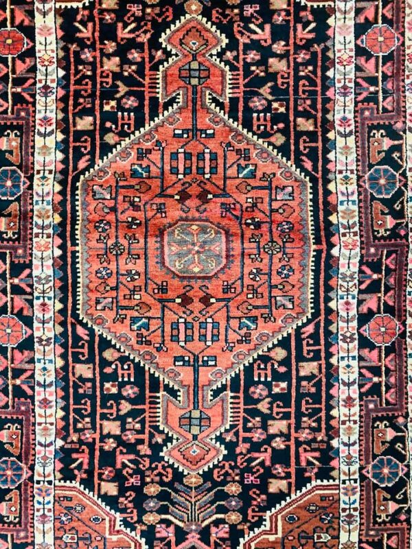 607408080_838477402339411_8369250299856703871_n Origin "Nahavand" Persian Tribal Rug Hand Knotted Natural Dyes with Geometric Patterns 6'5" X 3'6"