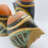 1980s Set of 3 Vintage Terracotta Fish Shape Vases Made in Vietnam
