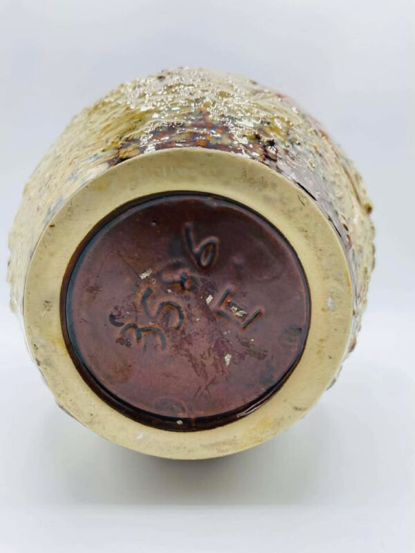 608000324_1195753789419054_559766303269484030_n Mid Century Modern Fat Lava West Germany Pottery Textured Vase