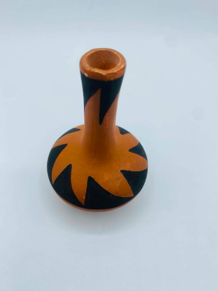 Signed " Vallo" Acoma Pueblo N.M Native American Pottery Vase