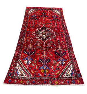 608114803_2334466076978125_6766248267220196571_n-removebg-preview Origin "Zanjan" Persian Tribal Rug Hand Knotted Natural Dyes with Floral Medallion and Geometric Patterns 7'3" X 3'11"