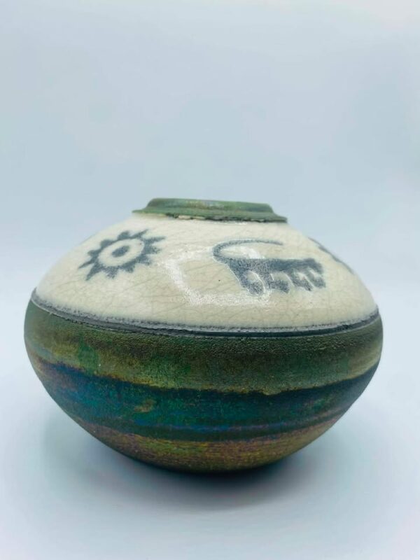 608124053_1549703546338181_4176296422864680083_n Signed "Jeremy Diller" Authentic Ruku Art Pottery Vase
