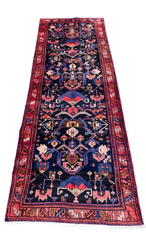608138364_1771219090224273_7614511370292462277_n-removebg-preview Origin "Zanjan" Persian Rug Hand Knotted Natural Dyes with RARE Geometric Patterns 10' X 3'7"