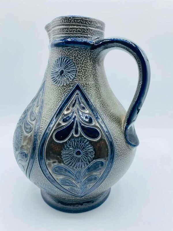 608203222_1961767421074737_2855811246272411504_n Early German Westerwald Salt Glazed Stoneware Pottery Signed Pitcher/Jug