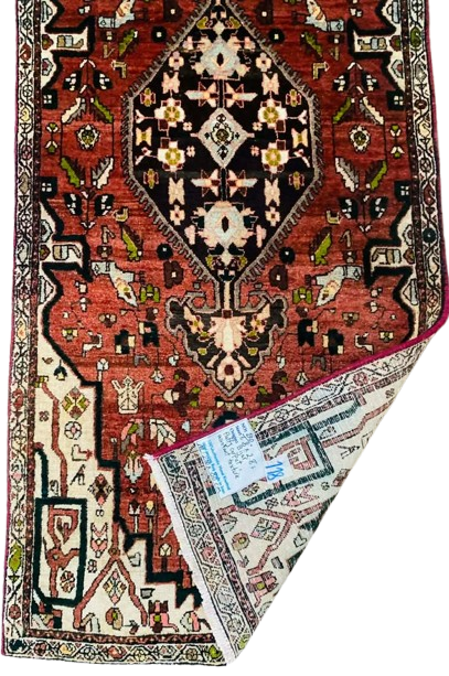 608208427_1886233482005000_4920278177280759742_n-removebg-preview Origin "Bijar" Persian Rug Hand Knotted Natural Dyes with Geometric Patterns 6'8" X 2'8"