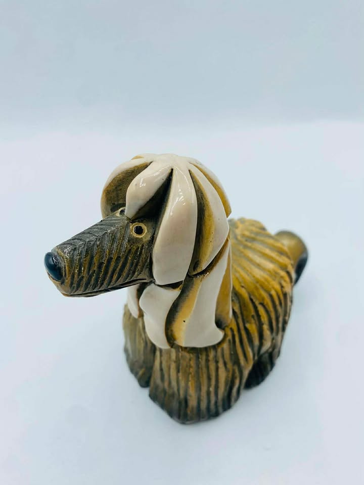 608210340_1241690737832122_2321684266156864570_n Signed "a.R" Handmade Afghan Hound Dog Figurine