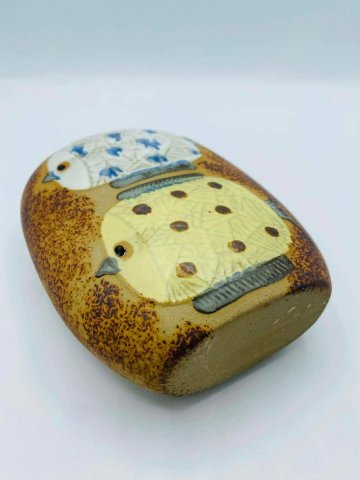 Vintage Japanese Studio Pottery Fish Vase