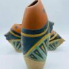 1980s Set of 3 Vintage Terracotta Fish Shape Vases Made in Vietnam