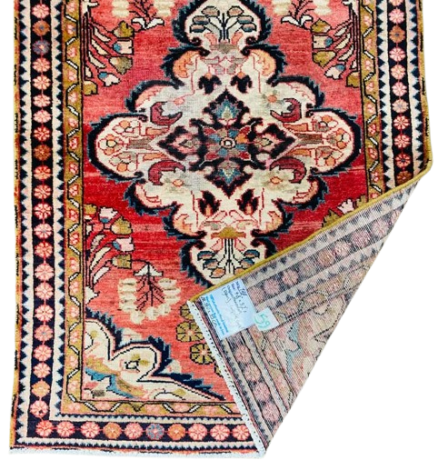 608315767_897084732837052_7607402879280972416_n-removebg-preview Origin "Hamedan" Liliyan Persian Rug Hand Knotted Natural Dyes with Large Central Medallion 4'8" X 3'2"