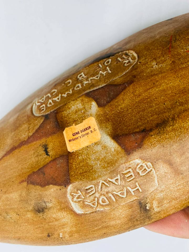 Haida Beaver Handmade in B.C. Canada Aboriginal Art Pottery Dish