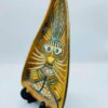 608345182_1202069141897717_7165875443278126564_n Mid Century Inspired Hand‑Painted Triangular Ceramic Dish Abstract Face Design by Zheng Ruixiu