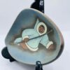 1970s L&M Vintage Canadian Redware Inuit Hunter Pottery Dish
