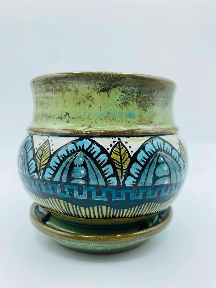 "Puffy Wuffy" Studio Pottery Planter