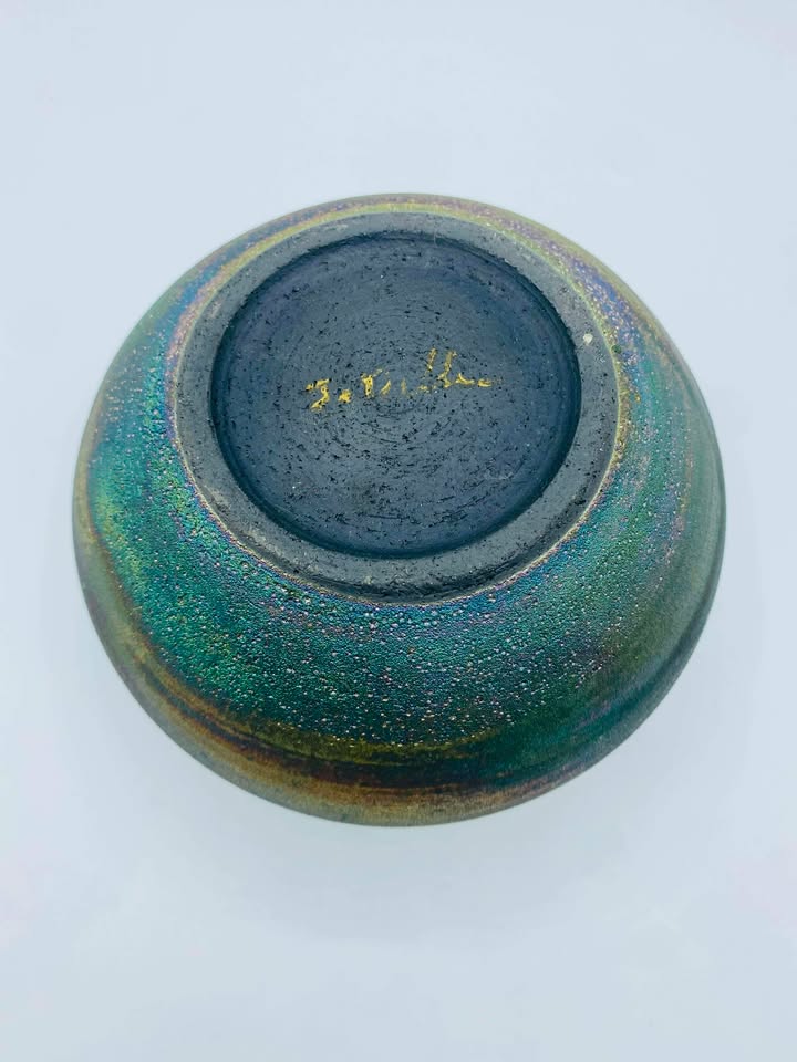 Signed "Jeremy Diller" Authentic Ruku Art Pottery Vase