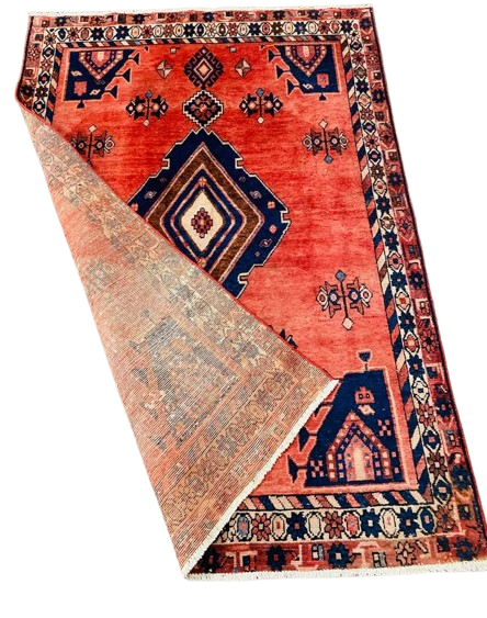 608649912_1899317620957382_5667324523462399625_n-removebg-preview Origin "Sirjan" Persian Tribal Rug Hand Knotted Natural Dyes with Geometric Patterns 7'1" X 5'