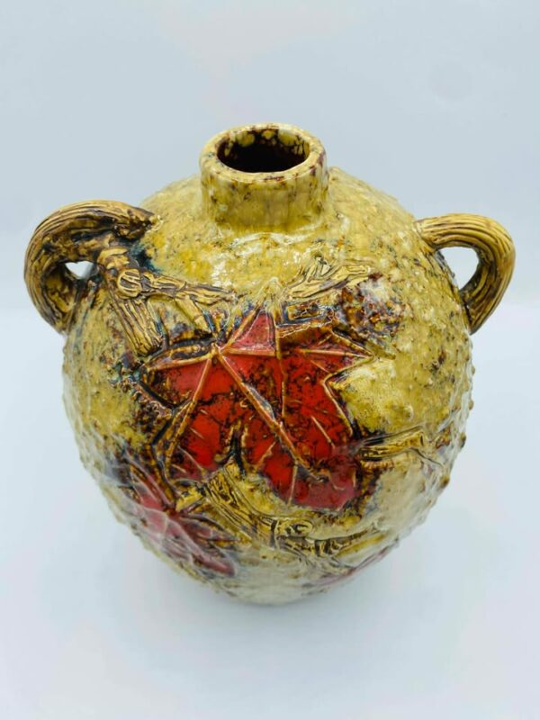 608671508_1595796458079471_8713589018858849949_n Mid Century Modern Fat Lava West Germany Pottery Textured Vase