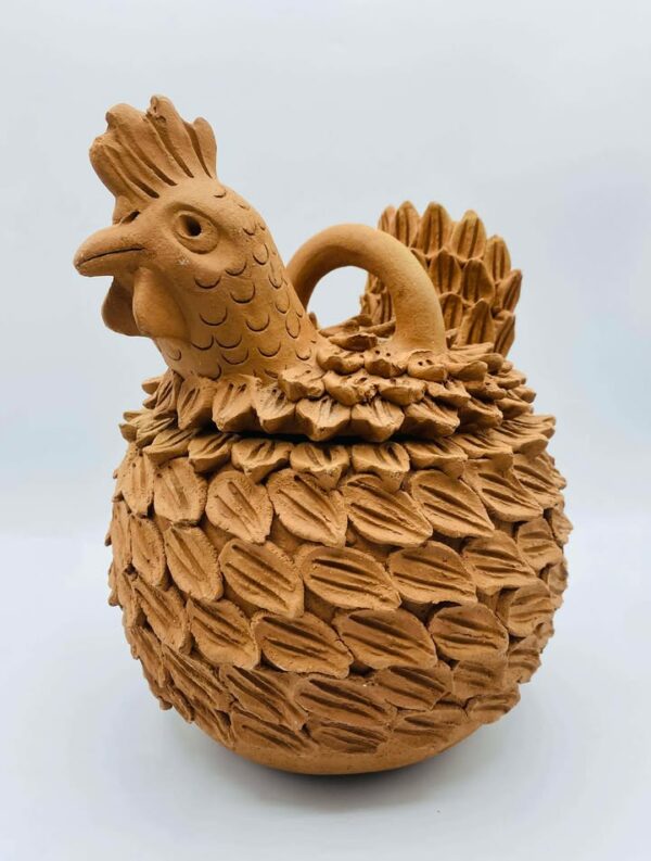 608676827_902568282117811_3154894447808595207_n Handcrafted Terracotta Folk Art Style Studio Pottery Chicken Jar