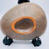 1970s L&M Vintage Canadian Redware Inuit Hunter Pottery Dish