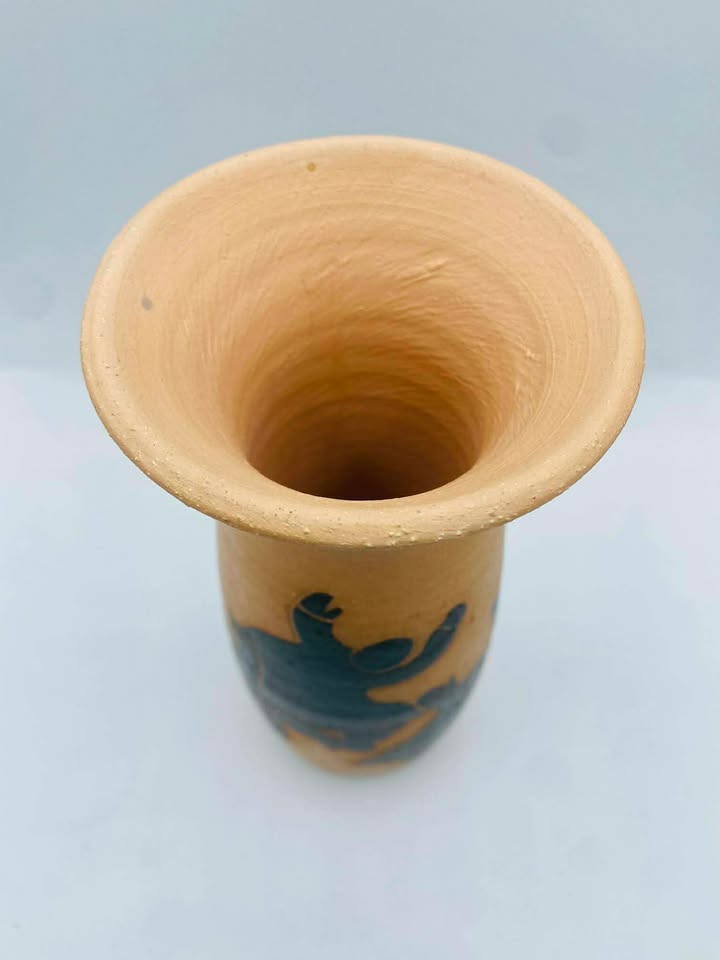 Signed "AA" Mexican Folk Art Pottery Vase