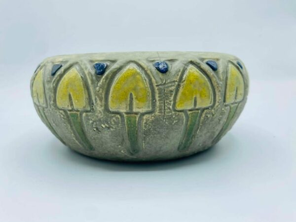 608832320_1206142244275663_3940665453163870740_n Early Roseville Art Pottery Bowl Arts & Crafts / Art Nouveau Relief Design