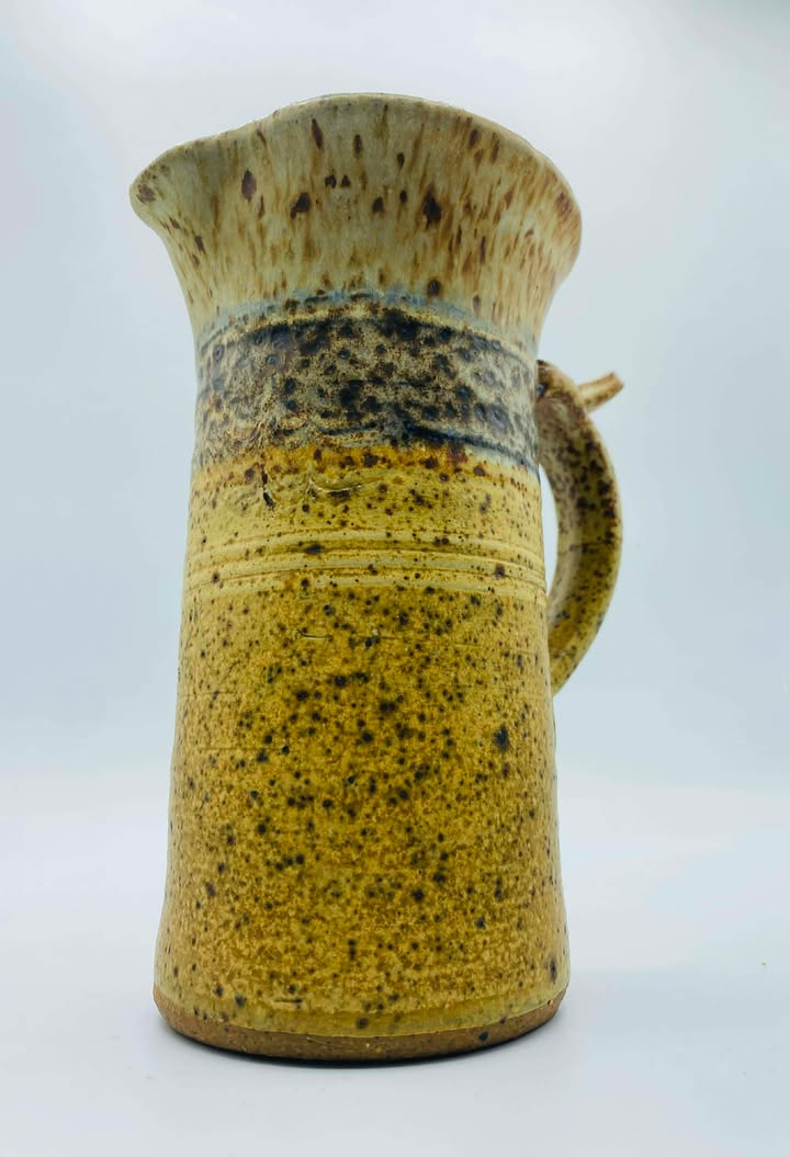 Handcrafted stoneware Studio Art Pottery Pitcher