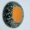 1972 signed "LSchinko" Hand-painted Sgraffito Abstract Bird Motif Pottery Dish