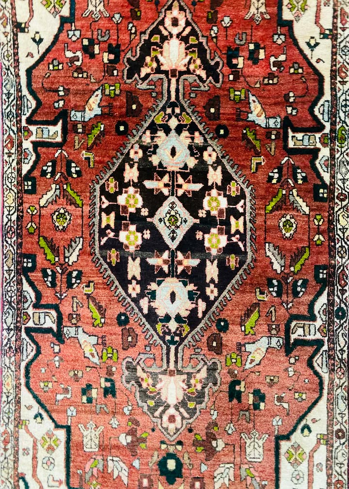 608886455_1921943298426966_1827390238056750547_n Origin "Bijar" Persian Rug Hand Knotted Natural Dyes with Geometric Patterns 6'8" X 2'8"