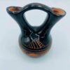 Signed "JID" Native American Navajo Etched Pottery Wedding Vase