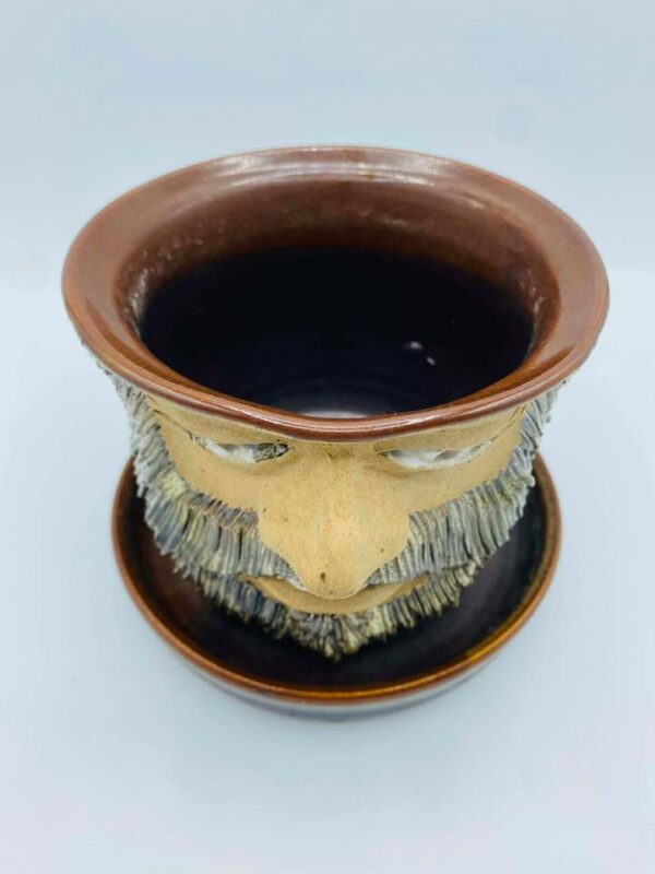608996856_1181485504190813_5163339001456957526_n 1982 Handcrafted Signed "Leishman" Studio Pottery Planter and Drip Tray