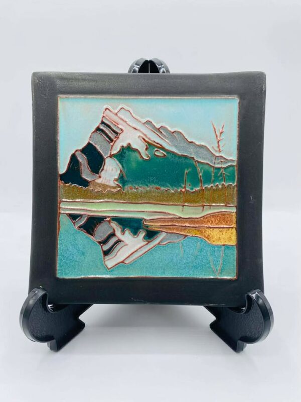 609061374_1309185524305557_4346487272136756536_n Handmade "Mount Rundle" Ceramic Art Tile Signed Brian McArthur and Dawn Detarando