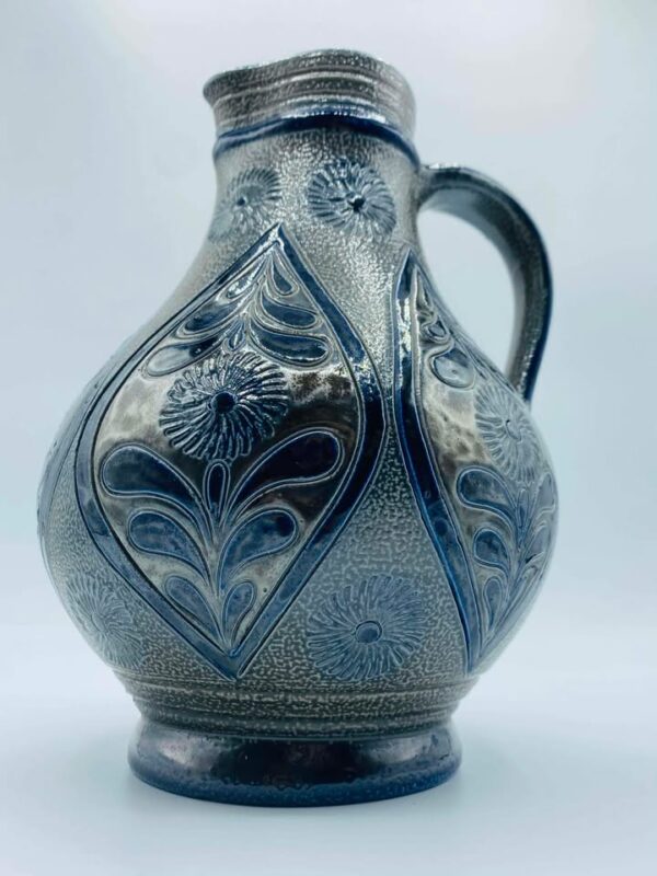 609350554_1238505231527370_3790345274071453106_n Early German Westerwald Salt Glazed Stoneware Pottery Signed Pitcher/Jug