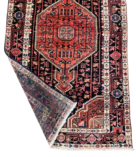 609387113_1206360544285221_525203817495323665_n-removebg-preview Origin "Nahavand" Persian Tribal Rug Hand Knotted Natural Dyes with Geometric Patterns 6'5" X 3'6"
