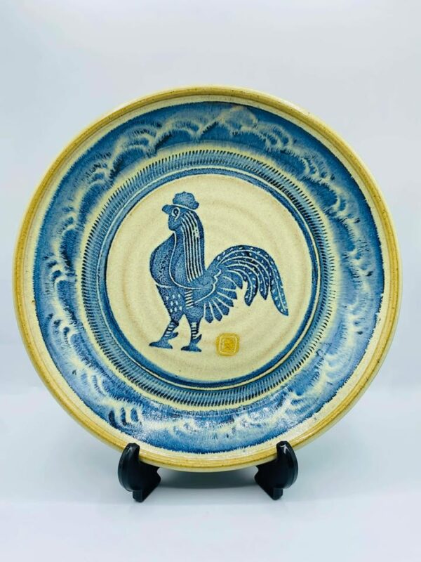 609445939_1595797345174593_480564867992871332_n 1980s Handmade Studio Pottery Plate Signed and Stamped Rene McCutcheon