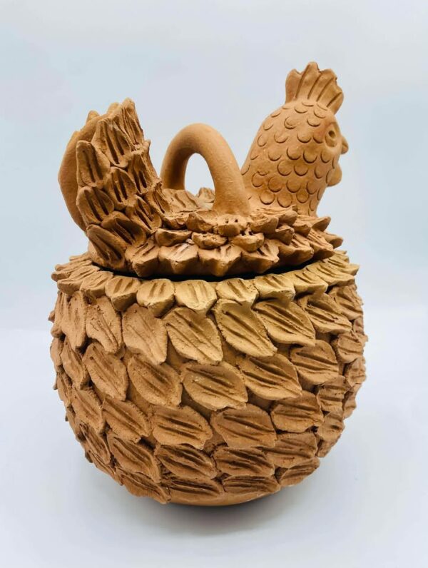 609456806_778669495251337_5574913664945098371_n Handcrafted Terracotta Folk Art Style Studio Pottery Chicken Jar